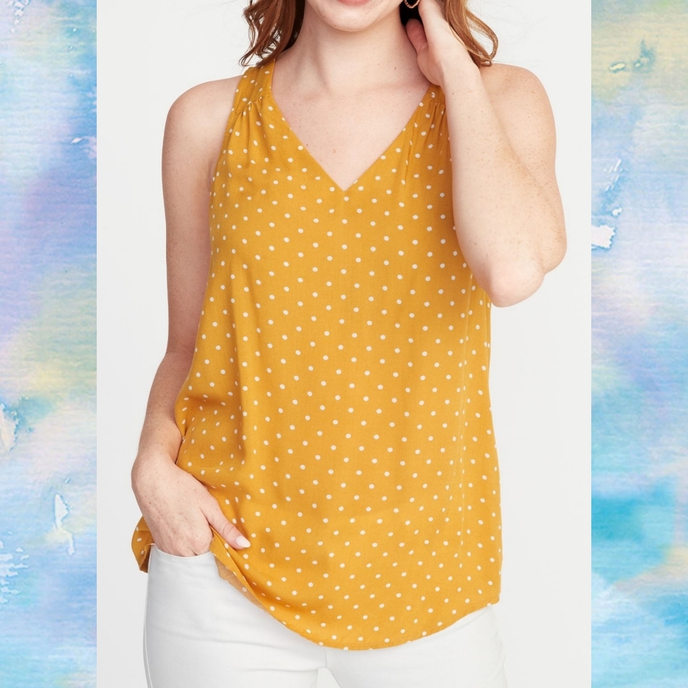 Old Navy Sleeveless V-Neck Keyhole Top, XXL TALL